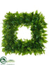 Silk Plants Direct Laurel Leaf Square Wreath - Green - Pack of 2