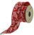 Bird, Holly Canvas Ribbon - Red White - Pack of 6