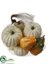 Silk Plants Direct Pumpkin, Gourd - Cream - Pack of 6