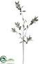 Silk Plants Direct Olive Branch - Green Burgundy - Pack of 6