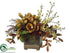 Silk Plants Direct Dendrobium Orchid, Magnolia - Avocado Brown - Pack of 1