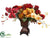 Phalaenopsis Orchid, Dahlia, Lily - Burgundy Rust - Pack of 1