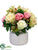 Peony, Rose, Cymbidium Orchid - Green Rose - Pack of 1