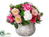Silk Plants Direct Ranunculus, Snowball, Rose - Fuchsia Pink - Pack of 1