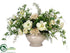 Silk Plants Direct Hydrangea, Ranunculus, Petunia - Cream Vanilla - Pack of 1