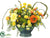 Tulip, Daisy, Mum, Ranunculus - Orange Yellow - Pack of 1