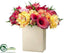 Silk Plants Direct Rose, Peony, Calla Lily, Alstromeria - Rose Yellow - Pack of 1