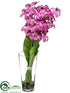 Silk Plants Direct Vanda Orchid, Bird's Nest Fern Leaf - Orchid - Pack of 1