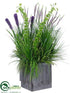 Silk Plants Direct Willow Grass, Lavender, Bells of Ireland - Green Purple - Pack of 1