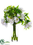 Silk Plants Direct Hydrangea, Peony - Green White - Pack of 1