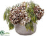 Silk Plants Direct Hydrangea, Acacia Arrangement - Brown Topez - Pack of 1