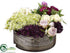 Silk Plants Direct Rose, Sedum, Queen Anne's Lace - Purple Mauve - Pack of 1