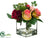 Rose, Skimmia Bouquet - Pink Red - Pack of 1