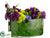 Tulip, Lisianthus Pompon, Waxflower - Eggplant Green - Pack of 1