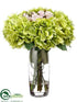 Silk Plants Direct Hydrangea, Rose - Pink Green - Pack of 1