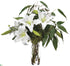 Silk Plants Direct Casablanca Lily, Eucalyptus - White - Pack of 1