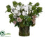 Silk Plants Direct Rose, Skimia, Branch Arrangement - White Pink - Pack of 1