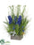 Delphinium, Bells of Ireland, Grass Arrangement - Blue Green - Pack of 1