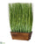 Grass in Tray - Green - Pack of 2