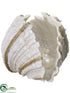 Silk Plants Direct Clam Shell - Pearl - Pack of 6