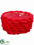 Silk Plants Direct Knitted Wool Basket - Red - Pack of 6