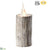 Battery Operated Glittered Faux Candle With Light - Gray Whitewashed - Pack of 12