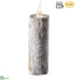 Silk Plants Direct Battery Operated Glittered Faux Candle With Light - Gray Whitewashed - Pack of 12