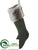 Knit, Fur Stocking - Green Brown - Pack of 2