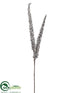 Silk Plants Direct Sequin Foxtail Spray - Silver - Pack of 6