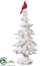 Silk Plants Direct Snowed Tree - White Red - Pack of 1