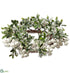 Silk Plants Direct Iced Berry, Boxwood Candle Ring - White Green - Pack of 4