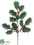Silk Plants Direct Holly Spray - Red - Pack of 36