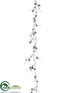 Silk Plants Direct Pine Cone Garland - Brown Frosted - Pack of 12
