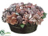 Silk Plants Direct Hydrangea, Rose, Poinsettia, Magnolia, Pine Cone - Pink Lavender - Pack of 1