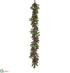 Silk Plants Direct Plastic Pine Cone, Pine Garland - Brown Green - Pack of 2