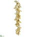 Silk Plants Direct Metallic Magnolia Leaf Garland - Champagne - Pack of 4