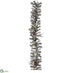 Silk Plants Direct Bird, Berry, Pine Cone, Pine, Leaf Garland Whtie - White - Pack of 4