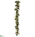 Silk Plants Direct Juniper, Pine Cone, Berry Garland - Red Green - Pack of 2