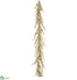 Silk Plants Direct Glittered Berry, Grass Garland - Champagne - Pack of 2