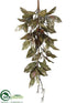 Silk Plants Direct Glitter Magnolia, Pine Cone Teardrop - Taupe - Pack of 2