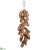 Glittered Plastic Pine Cone Hanging Decor - Gold - Pack of 12