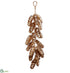 Silk Plants Direct Glittered Plastic Pine Cone Hanging Decor - Gold - Pack of 12