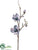 Glitter Velvet Magnolia Spray - Blue Silver - Pack of 6