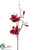 Glitter Velvet Magnolia Spray - Red - Pack of 6