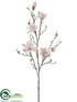 Silk Plants Direct Iced Magnolia Spray - Pink - Pack of 6