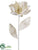 Glitter Beaded Magnolia Spray - White - Pack of 12