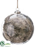 Silk Plants Direct Ball Ornament - Clear Brown - Pack of 6