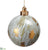 Glass Ball Ornament - White Gold - Pack of 6