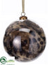 Silk Plants Direct Ball Ornament - Clear Brown - Pack of 4