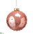 Glittered Dots Glass Ball Ornament - Pink Gold - Pack of 4